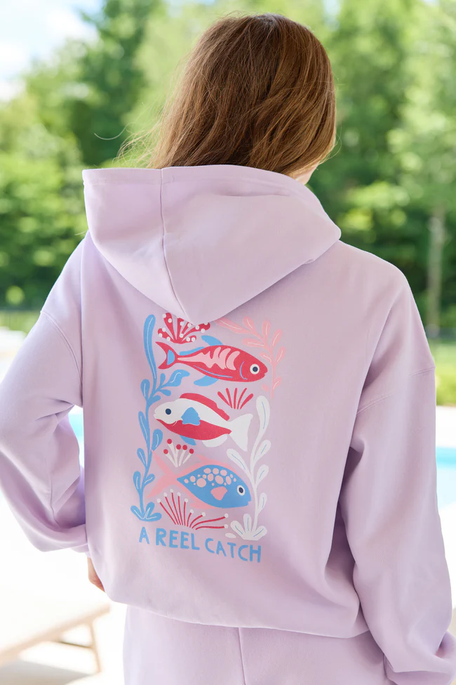 A Reel Catch Purple Graphic Hoodie - Image 6