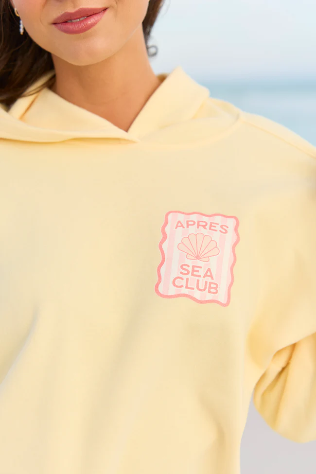 Apres Sea Club Yellow Graphic Hoodie - Image 3