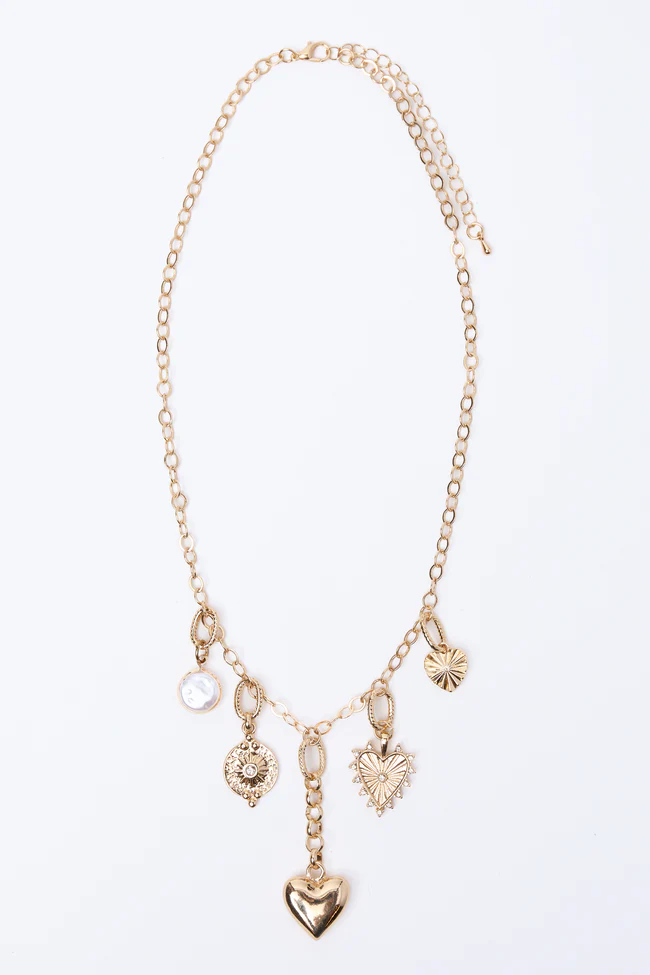 Arlene Gold Heart Charm Necklace FINAL SALE - Image 2