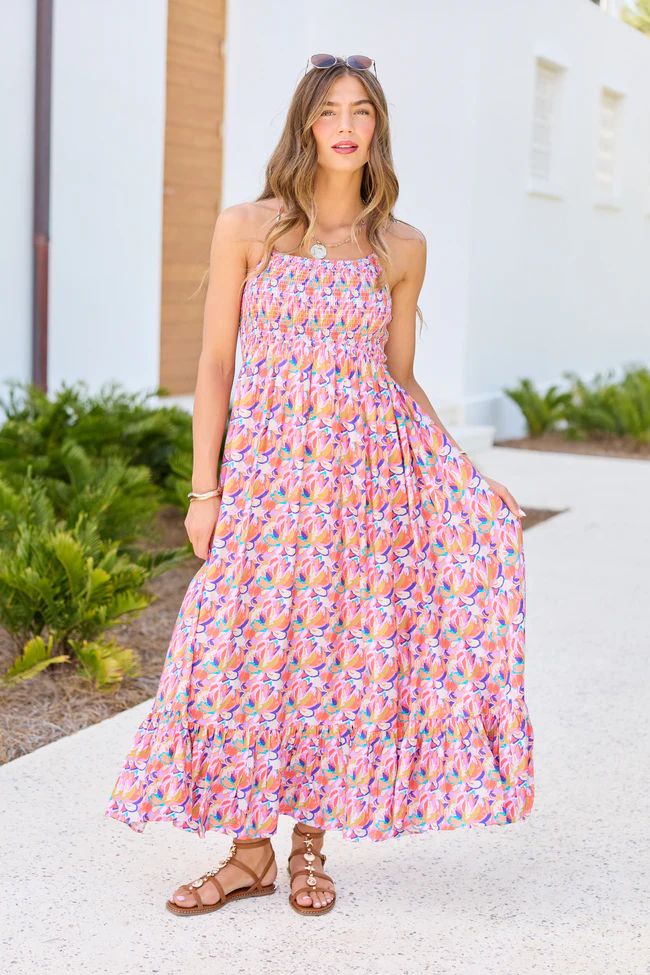 Ashley Pink Floral Maxi Dress SALE - Image 2