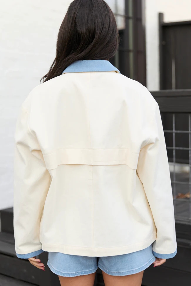 Aubrie Ivory Canvas Jacket FINAL SALE - Image 4