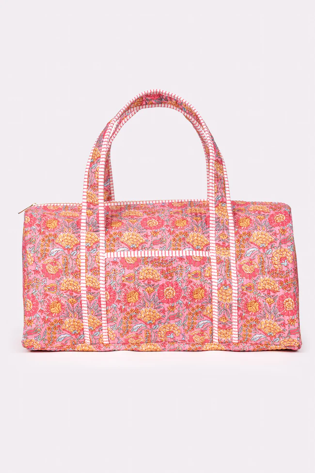 Avery Pink Floral Quilted Weekender SALE - Image 3