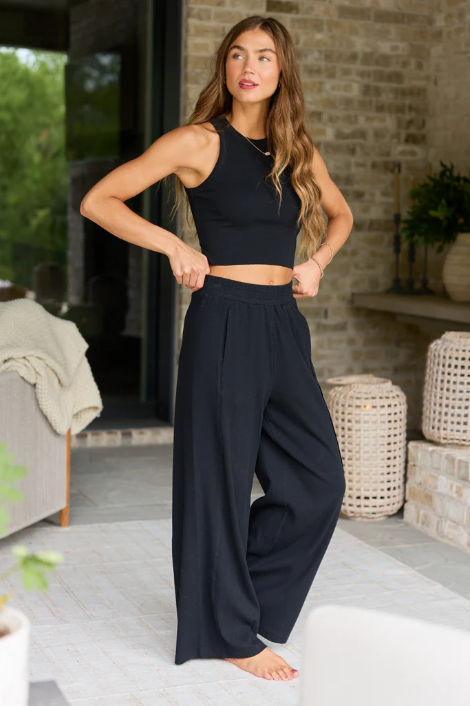 Banks Black Wide Leg Pants - Image 2