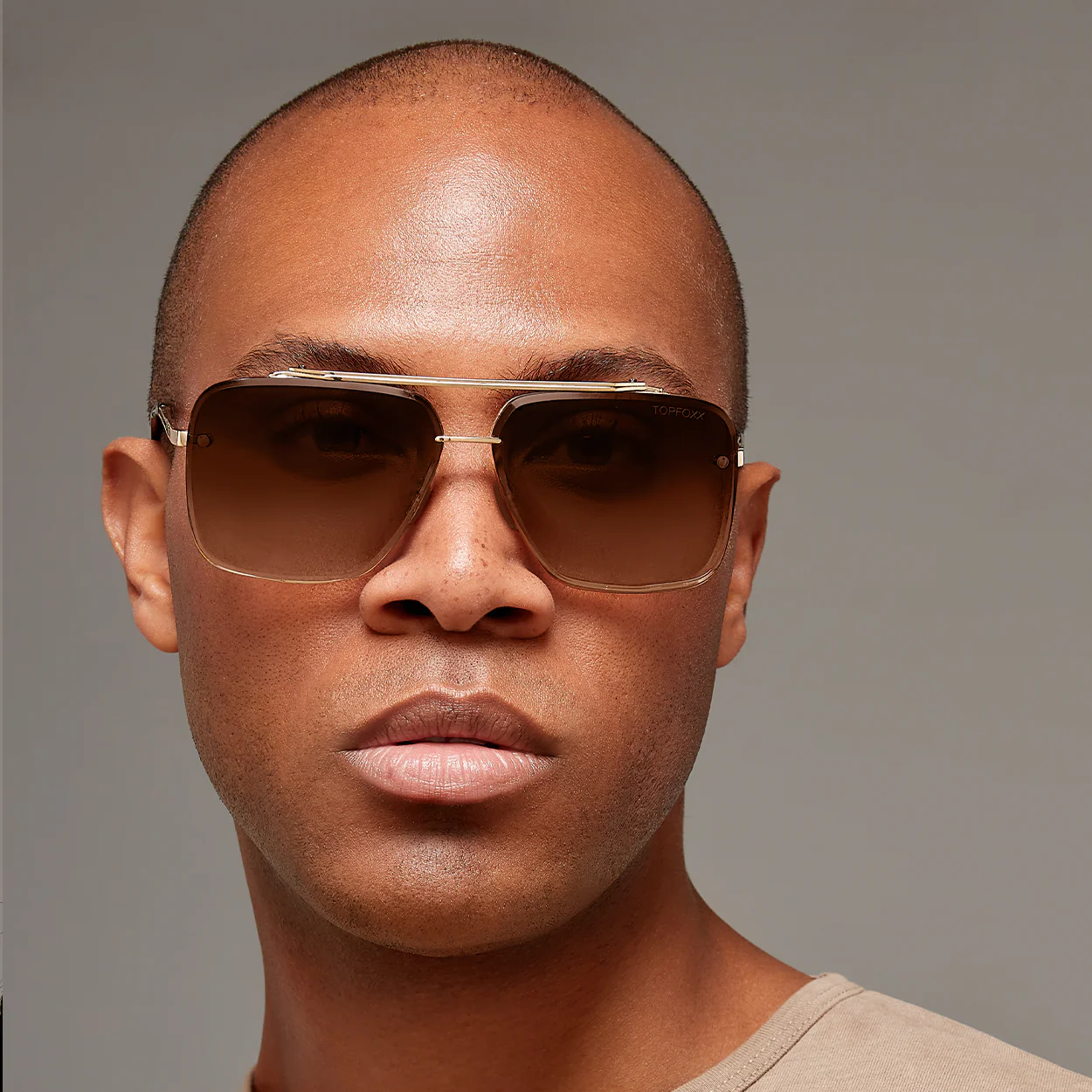 TopFoxx Bella Coffee - Tangle Free Aviator Sunglasses - Image 6