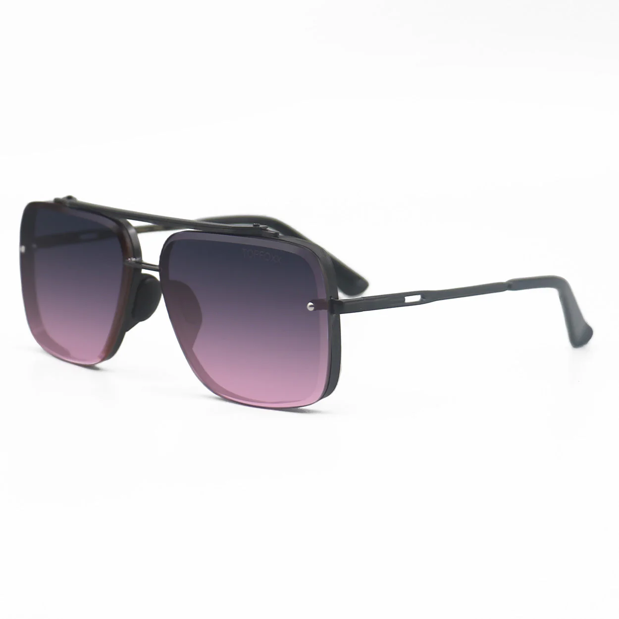 TopFoxx Bella Faded Purple and Pink - Tangle Free Aviator Sunglasses - Image 4