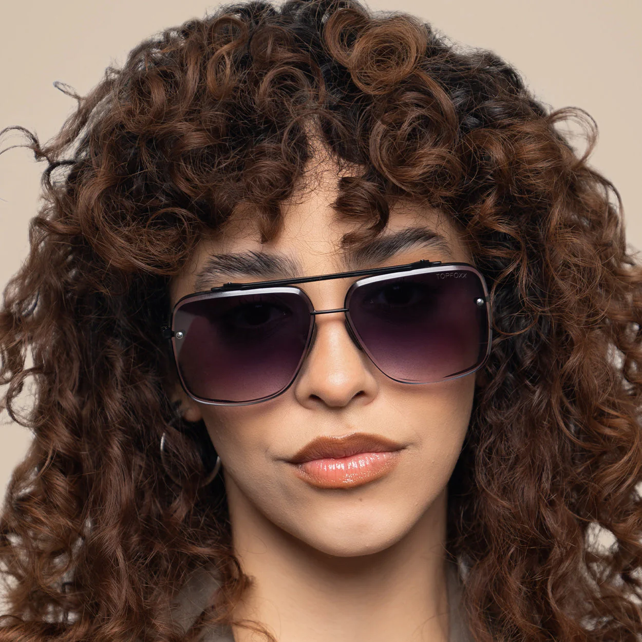 TopFoxx Bella Midnight - Tangle Free Aviator Sunglasses - Image 3