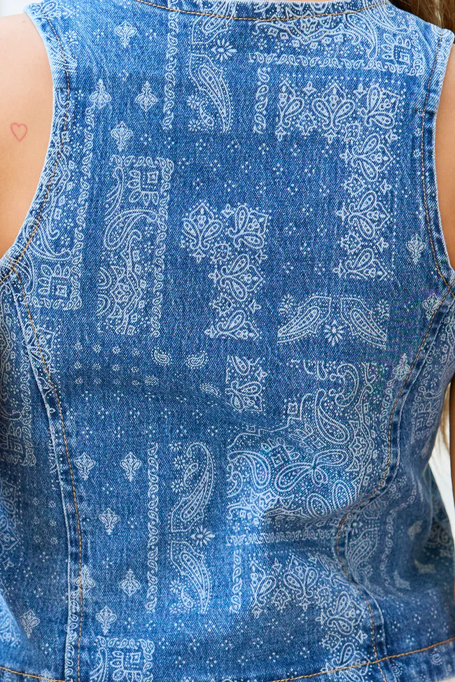 Beneath The Moon Bandana Printed Vest SALE - Image 5