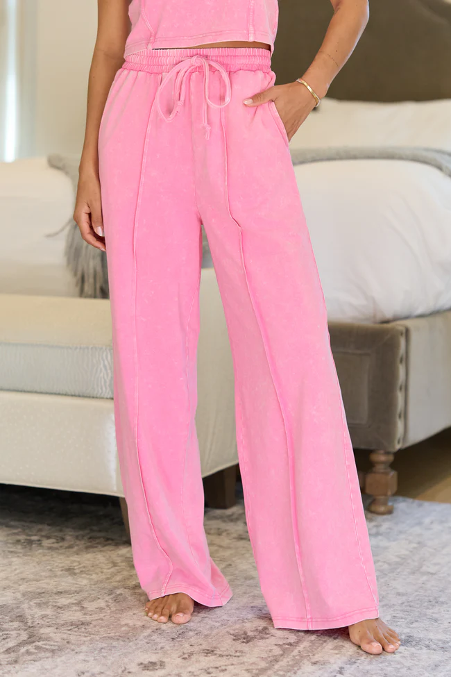 Britton Pink Wide Leg Pants - Image 2