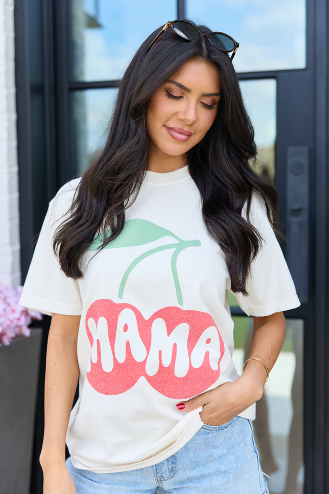 Cherry Mama Ivory Comfort Colors Graphic Tee - Image 2
