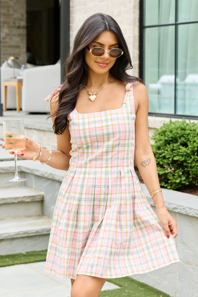 Claudia Pink Plaid Dress SALE