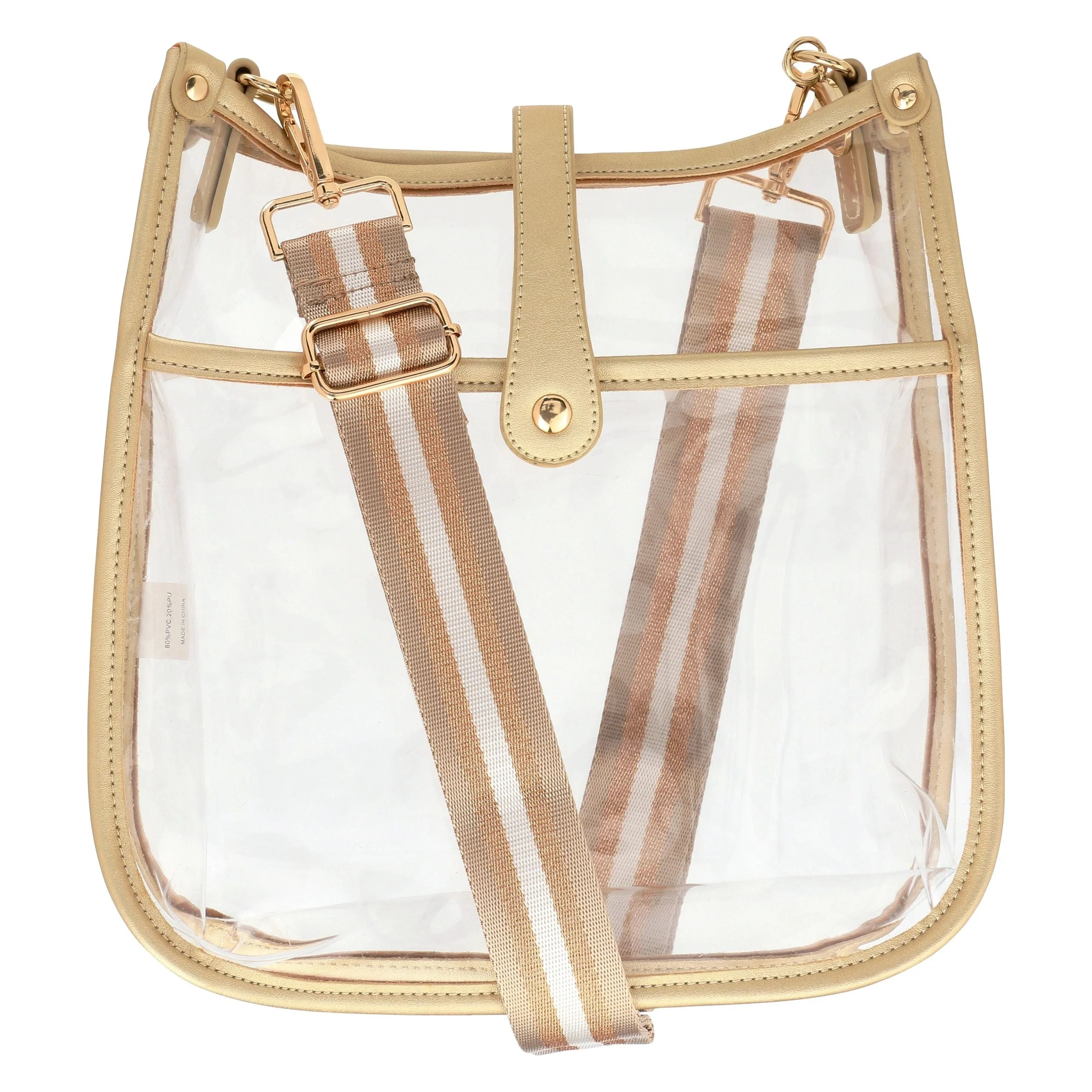 Milly Kate Clear Crossbody Bag - Gold - Image 2