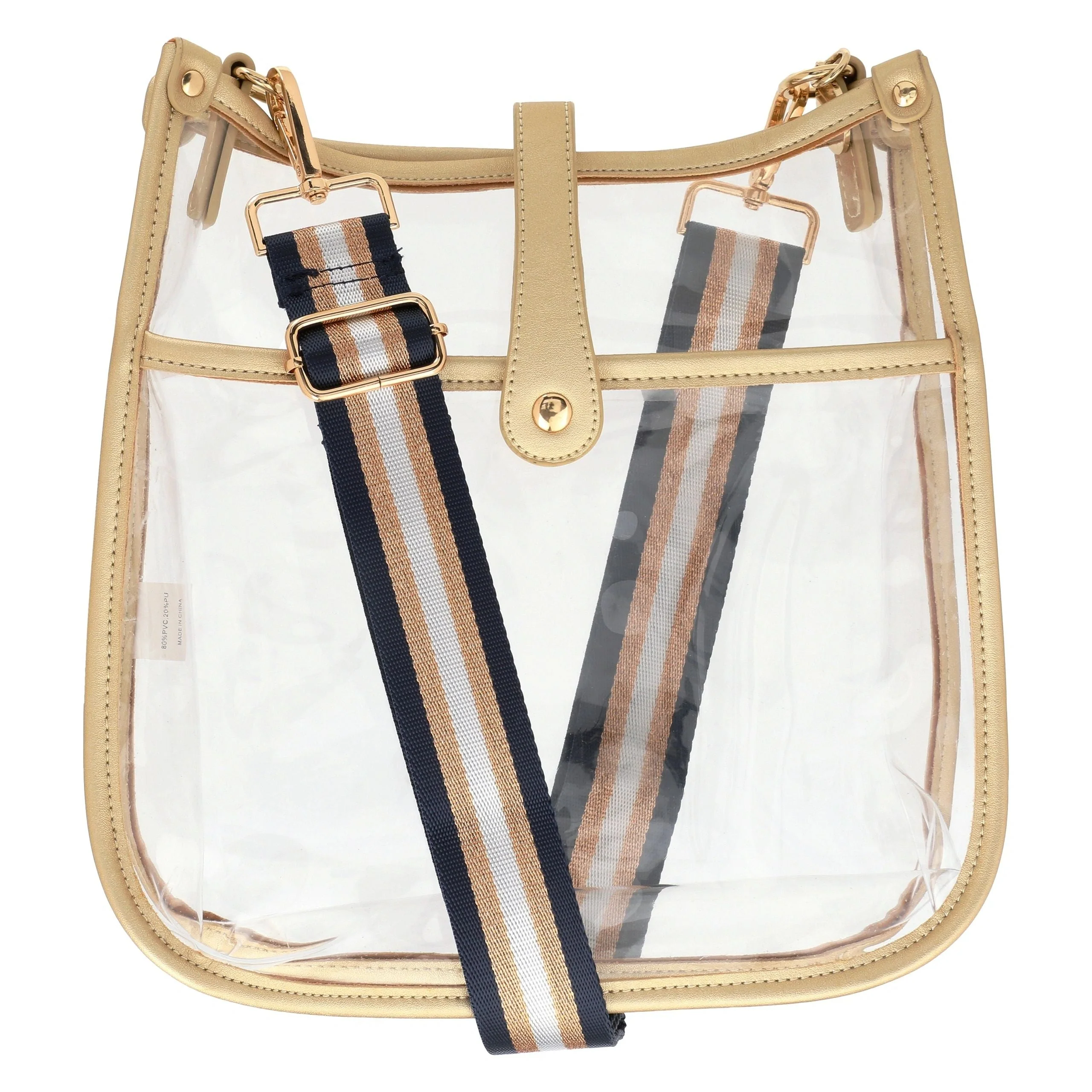 Milly Kate Clear Crossbody Bag - Gold - Image 3