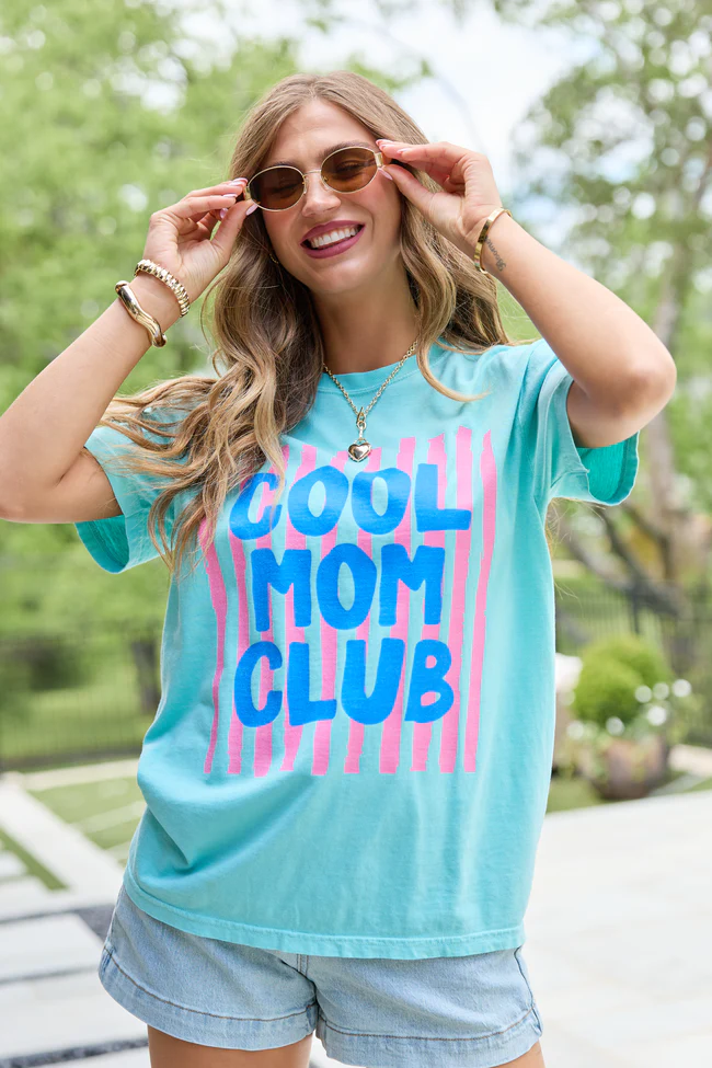 Cool Mom Club Mint Comfort Colors Graphic Tee - Image 3