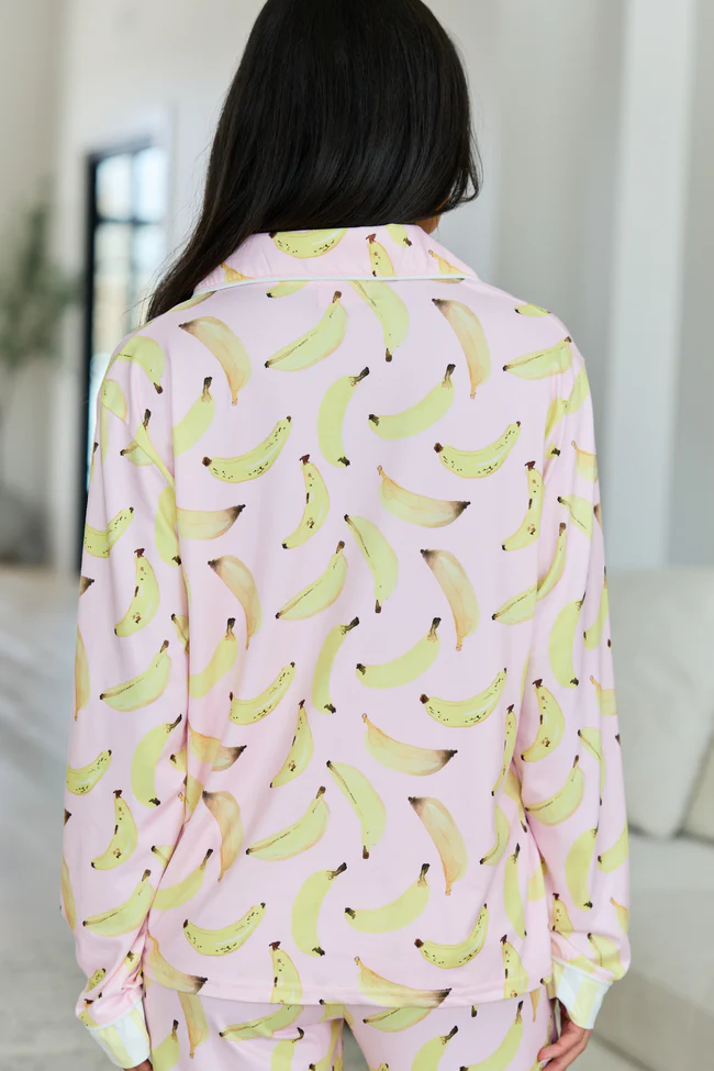 Cozy Crush Long Sleeve Pajama Top - Banana Bliss FINAL SALE - Image 5