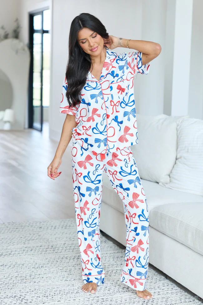 Cozy Crush Short Sleeve Pajama Top - Dawn's Early Light SALE - Image 5