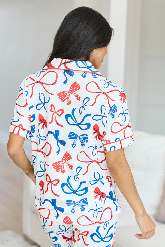 Cozy Crush Short Sleeve Pajama Top - Dawn's Early Light SALE - Image 8
