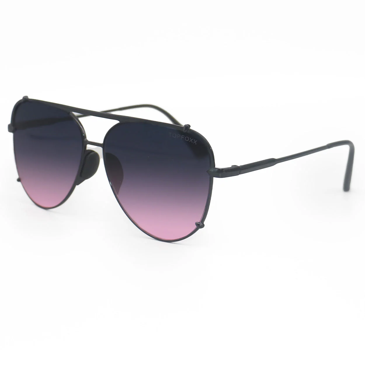 TopFoxx Cristina - Tangle Free - Faded Purple & Pink Aviator Sunglasses - Image 4