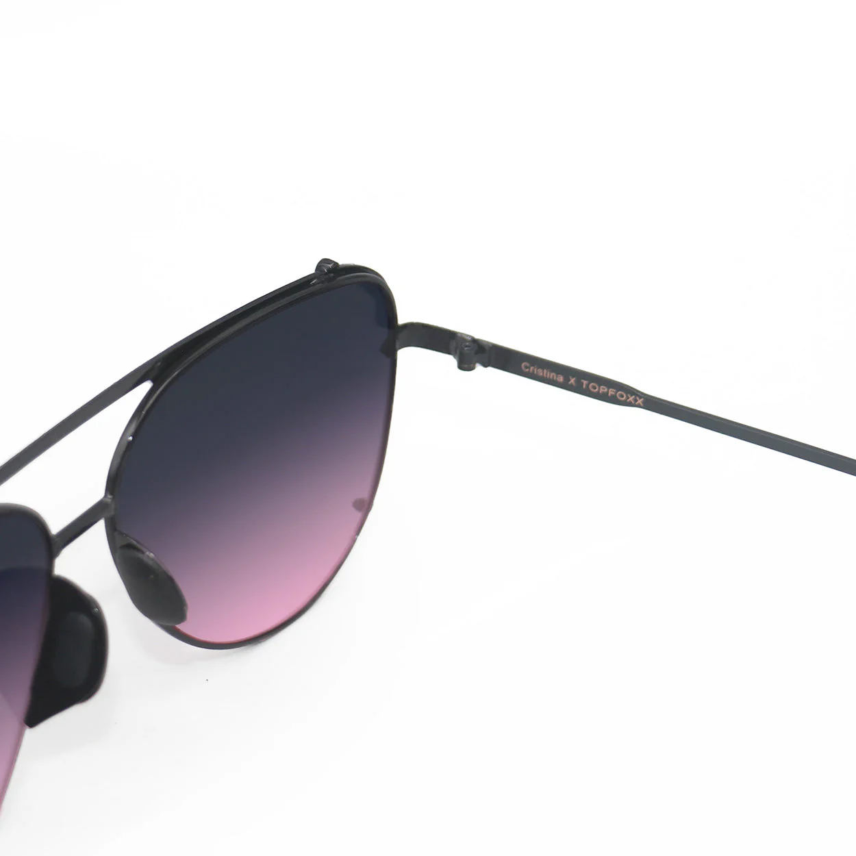 TopFoxx Cristina - Tangle Free - Faded Purple & Pink Aviator Sunglasses - Image 7