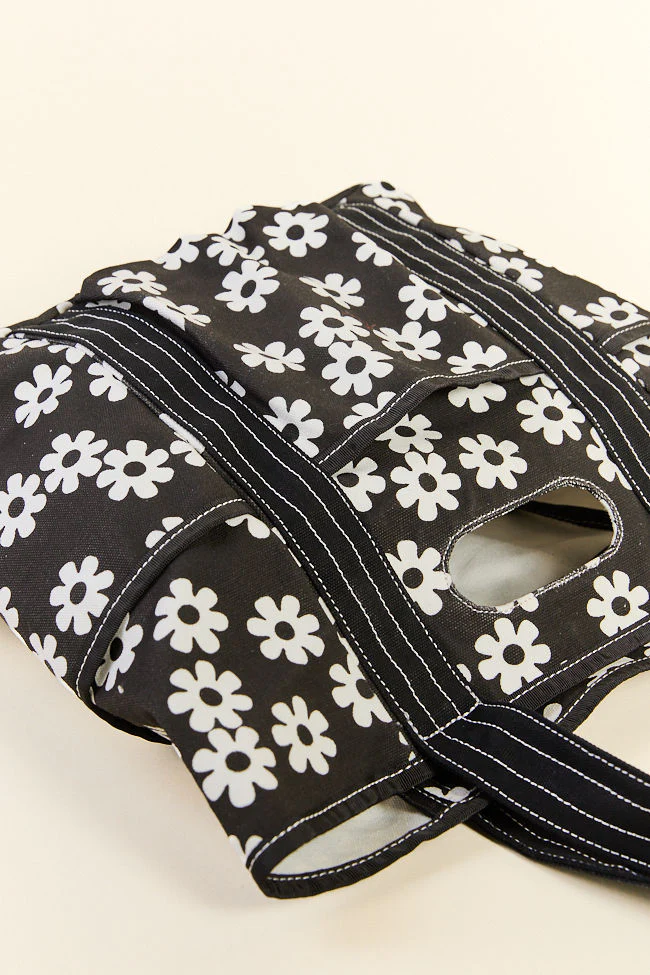 Daisy Daydreams Black Canvas Tote SALE - Image 6