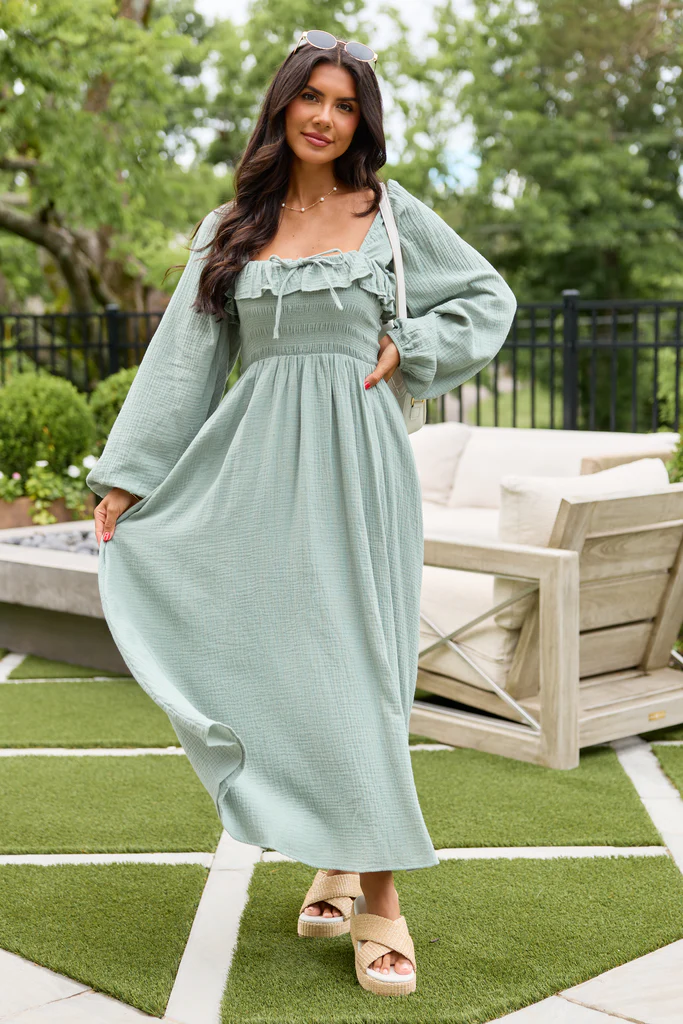 Elaine Sage Smocked Top Maxi Dress - Image 3