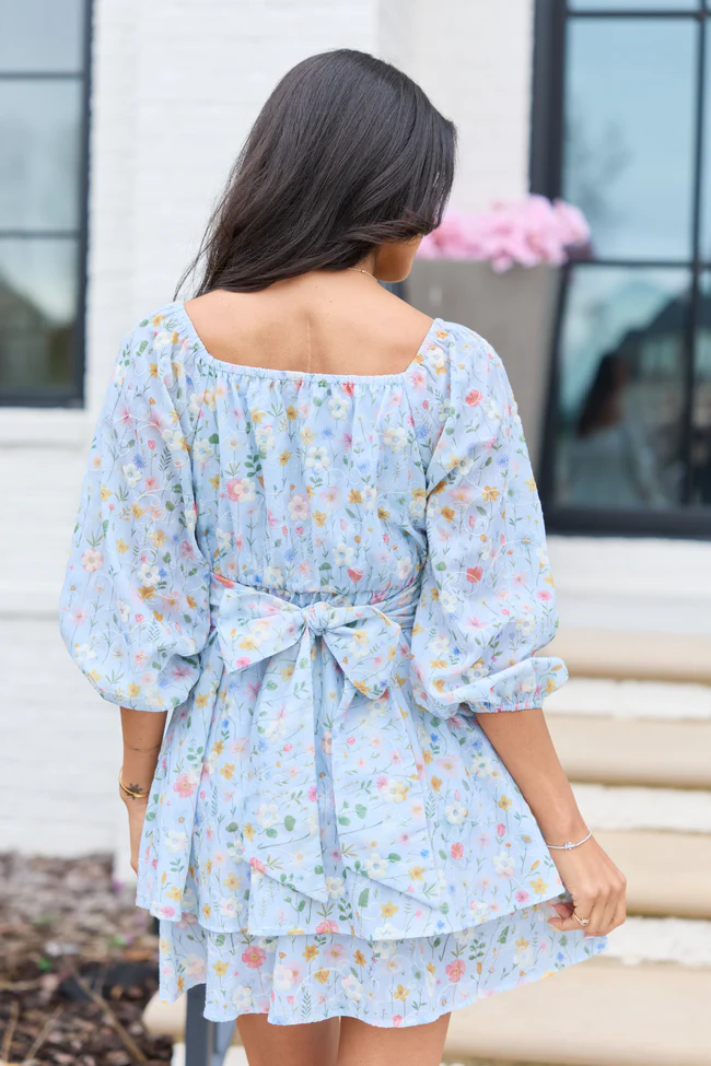 Elizabeth Blue Floral Dress SALE - Image 2