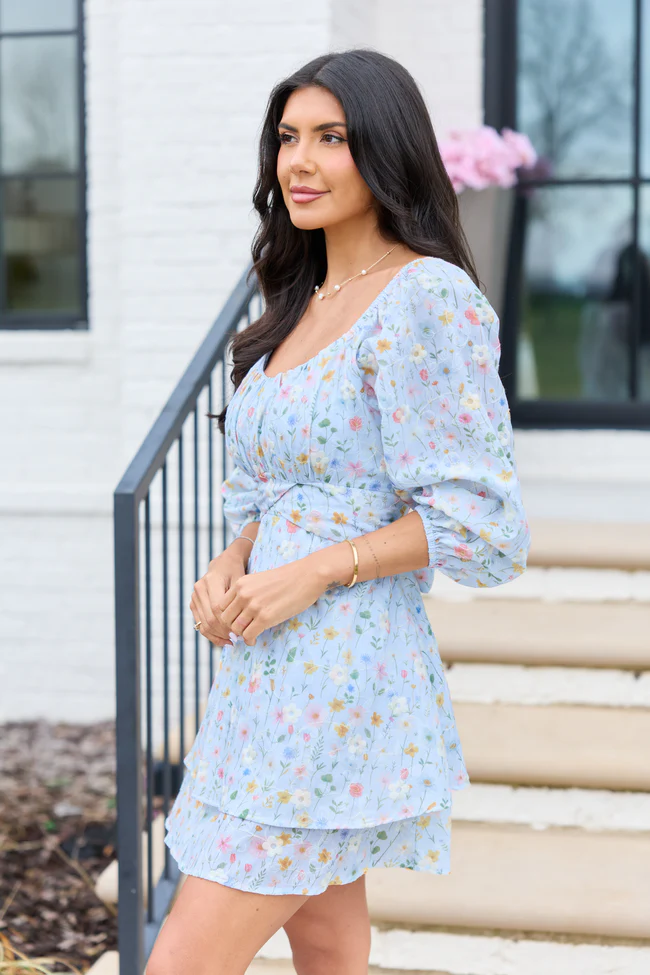 Elizabeth Blue Floral Dress SALE - Image 4