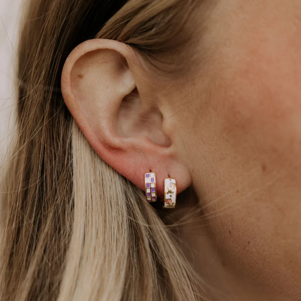 Eloise Tea Cup Hoop Earrings - Image 4