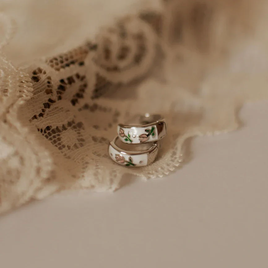 Eloise Tea Cup Hoop Earrings - Image 5