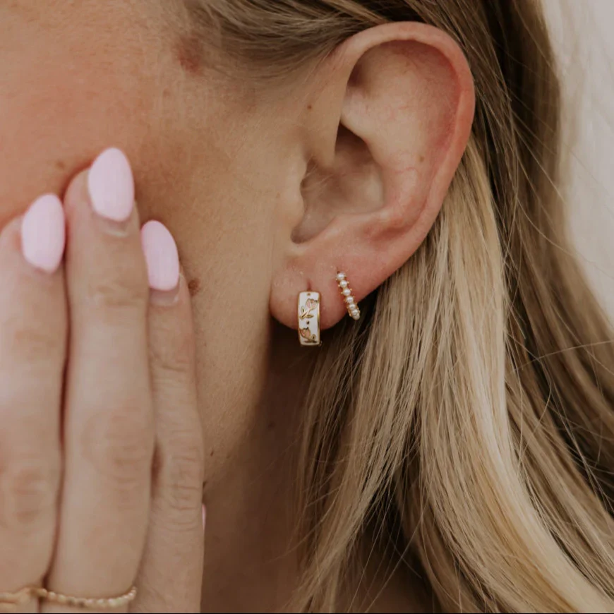 Eloise Tea Cup Hoop Earrings - Image 6