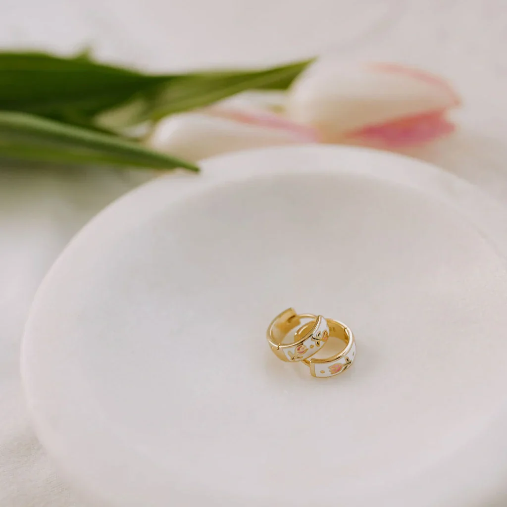 Eloise Tea Cup Hoop Earrings - Image 7