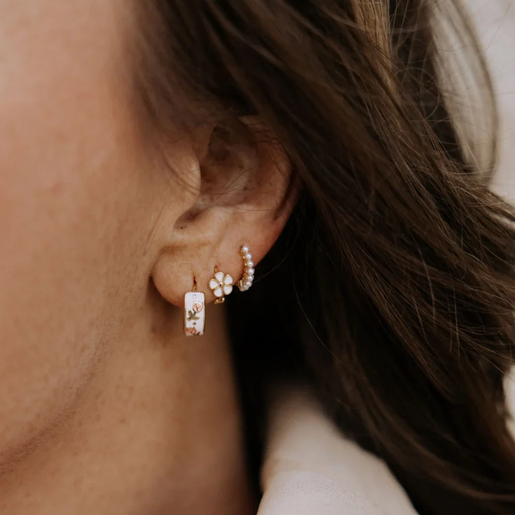 Eloise Tea Cup Hoop Earrings - Image 8