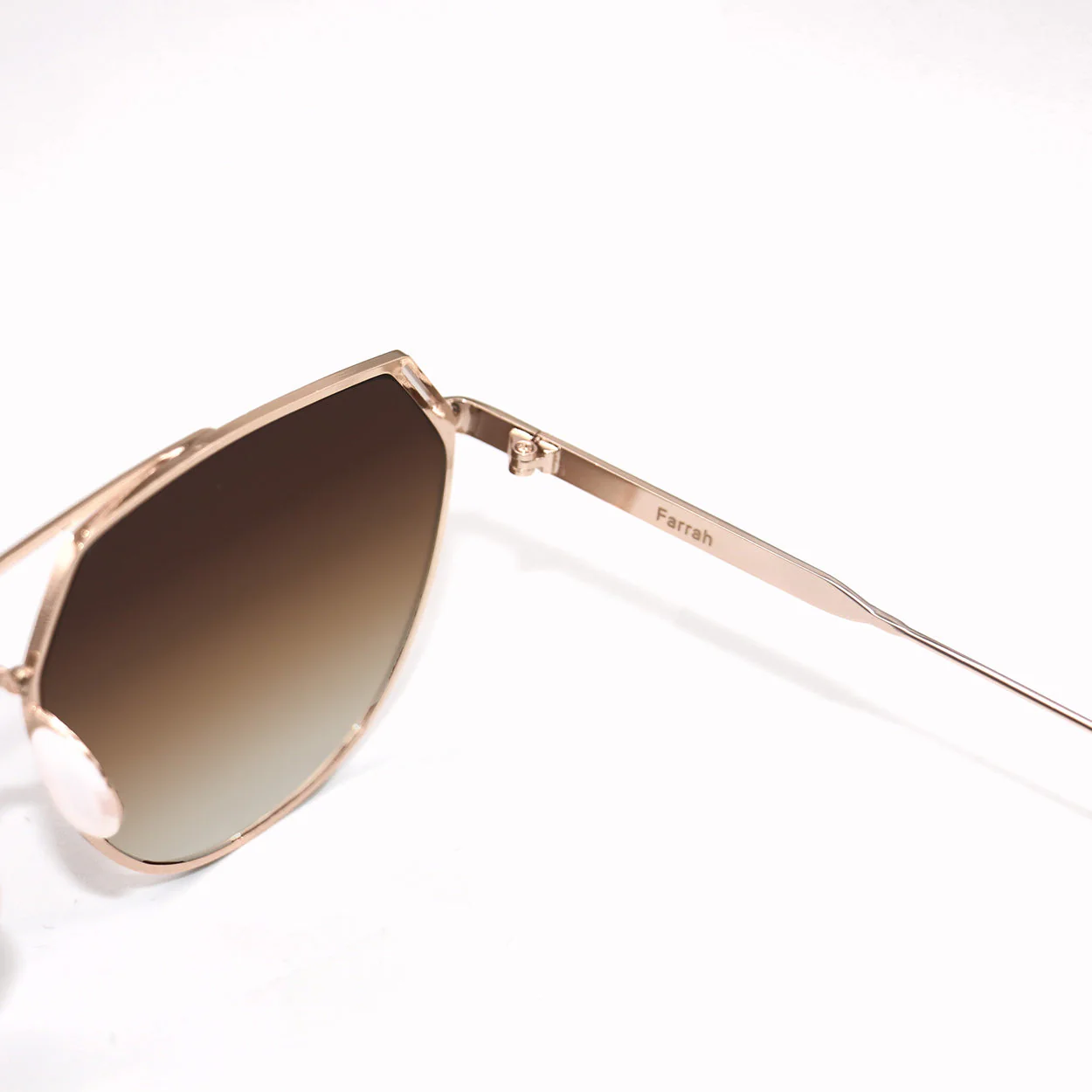 TopFoxx Farrah - Brown Tangle Free Aviator Sunglasses - Image 5