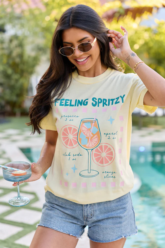 Feeling Spritzy Yellow Comfort Colors Graphic Tee