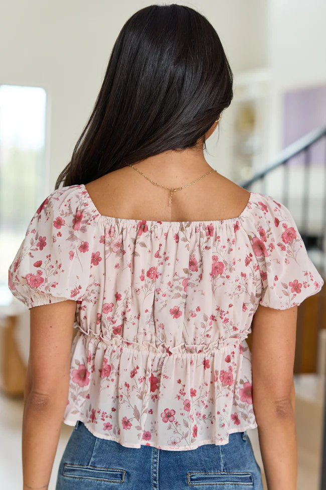 Gabby Ditsy Floral Babydoll Top SALE - Image 4