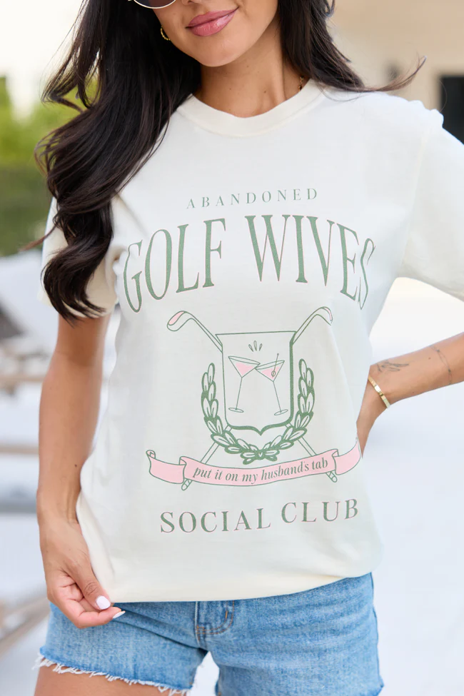 Golf Wives Social Club Ivory Comfort Colors Graphic Tee