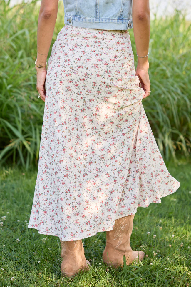 Holland Ivory Floral Maxi Skirt - Image 6