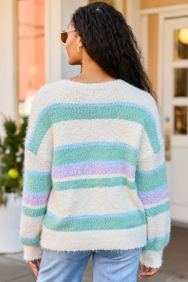 Izzy Pastel Striped Cardigan FINAL SALE - Image 5