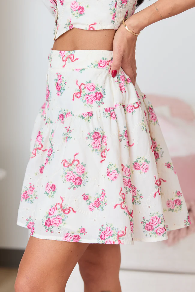 Jacqueline Floral Bow Skirt - Image 3