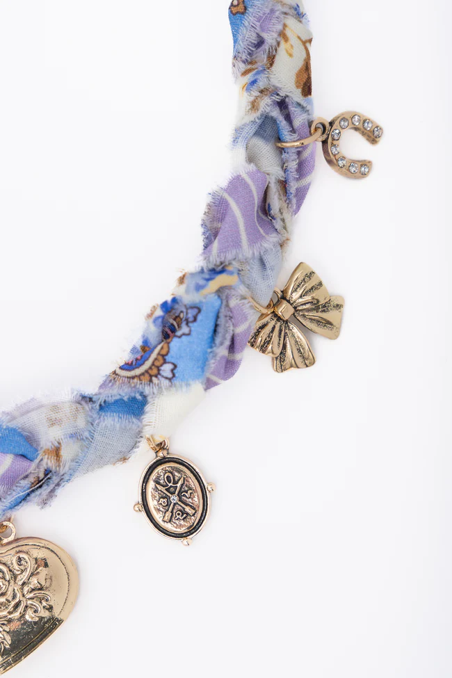 Jana Blue Braided Charm Necklace FINAL SALE - Image 5