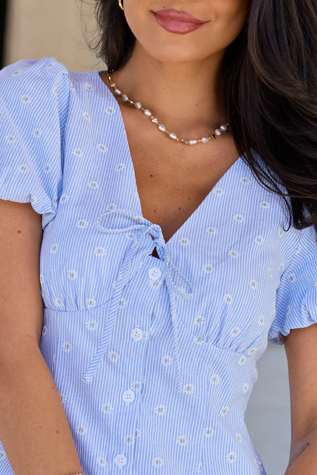 Jessica Blue Daisy Dress SALE - Image 8