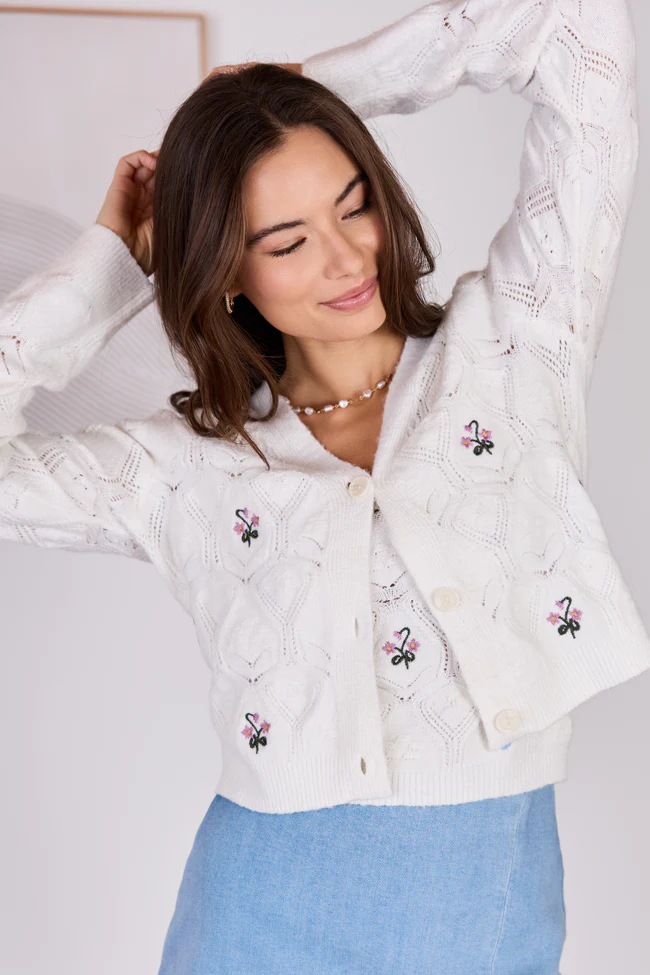 Kaitlyn Flower Embroidered Tank Top FINAL SALE - Image 5