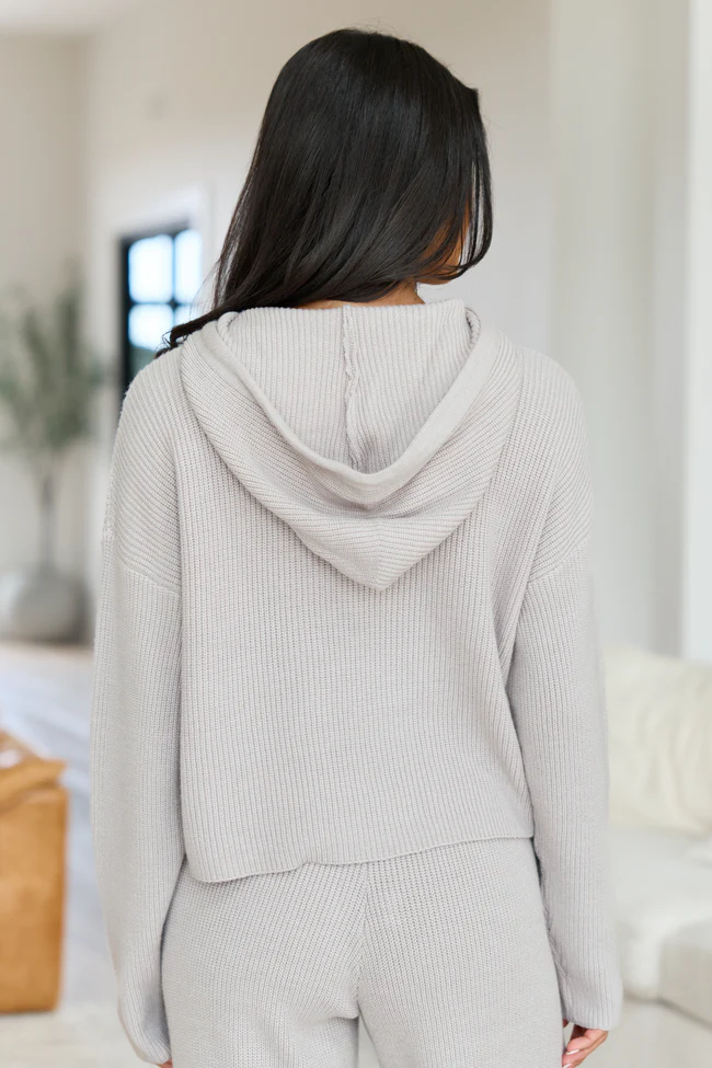 Kitt Taupe Hoodie Lounge Sweater FINAL SALE - Image 6