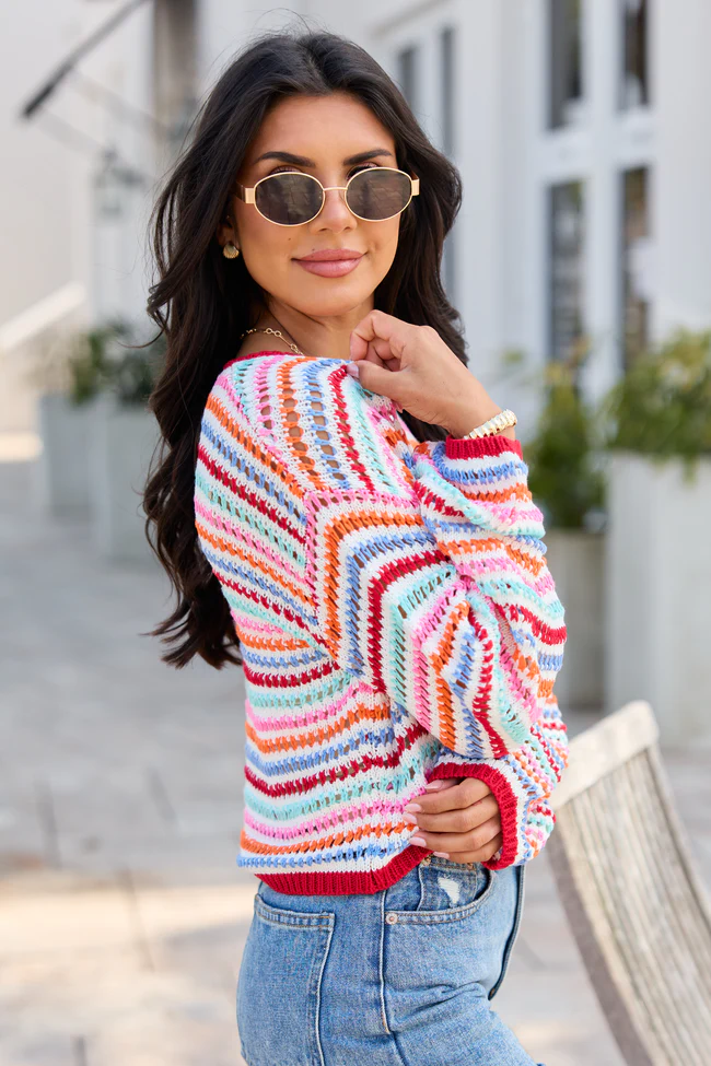 Kloe Multi Stripe Sweater - Image 4