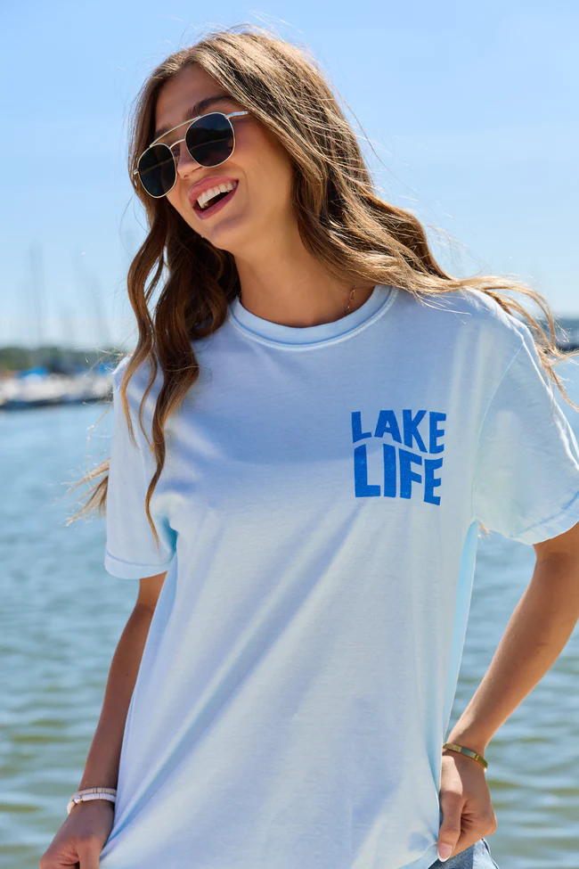 Lake Life Light Blue Comfort Colors Graphic Tee - Image 3