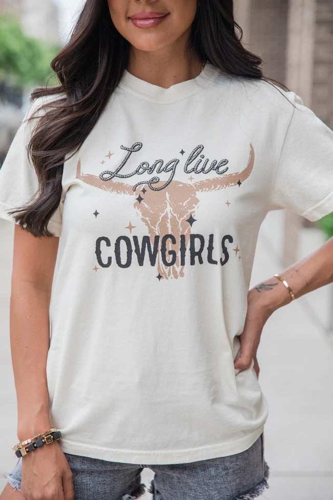 Long Live Cowgirls Ivory Comfort Colors Graphic Tee - Image 2