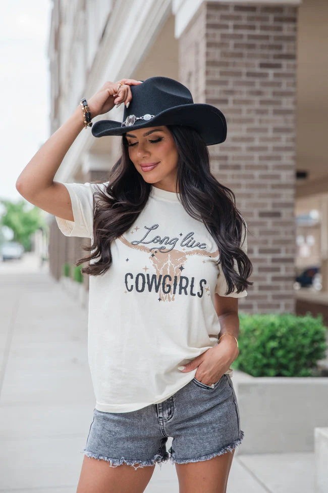 Long Live Cowgirls Ivory Comfort Colors Graphic Tee - Image 3