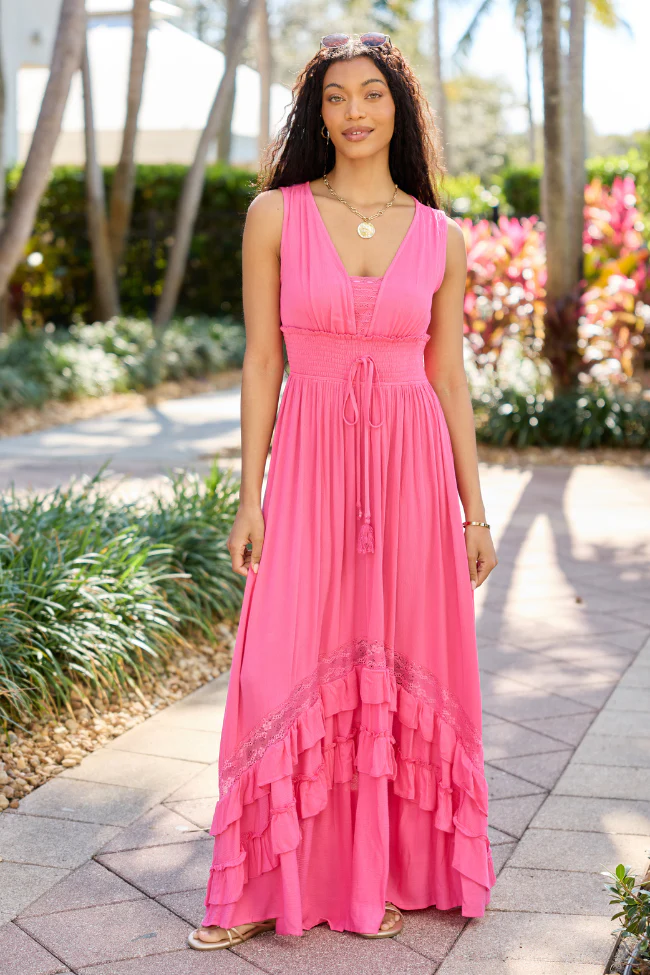 Lucky To Have You Pink Sleeveless Maxi Dress FINAL SALE - Image 2