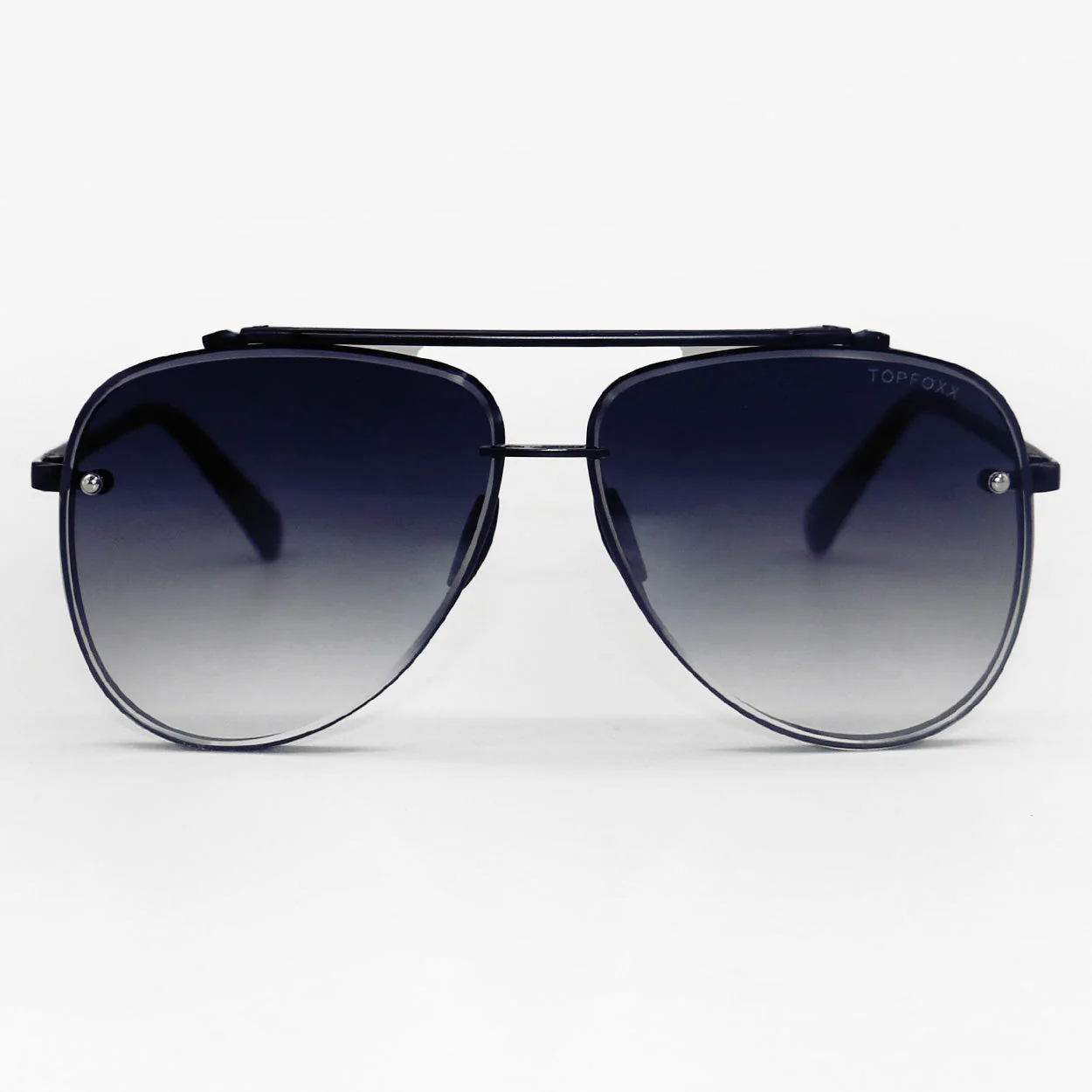 TopFoxx Luna - Tangle Free - Faded Black Aviator Sunglasses - Image 3
