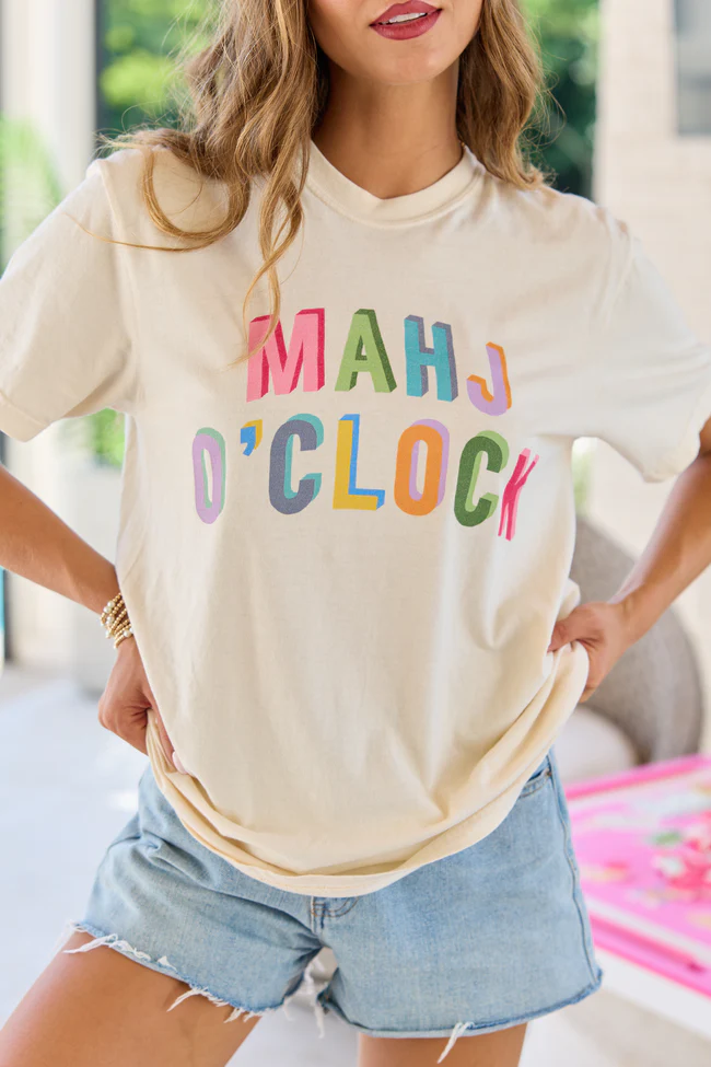 Mahj O'Clock Ivory Comfort Colors Graphic Tee - Image 2