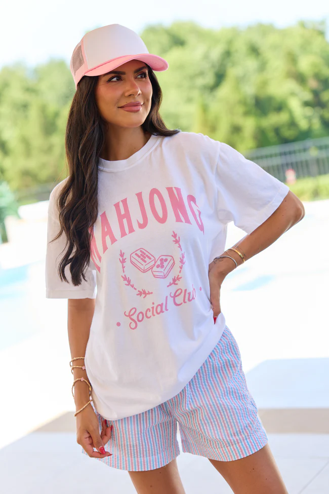 Mahjong Social Club White Comfort Colors Graphic Tee - Image 2